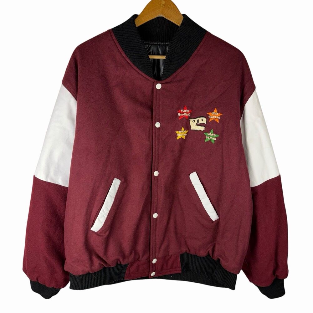 VTG Los Tucanes De Tijuana Mens XL 44 Bomber Varsity Jacket Wool Latin Tour RARE